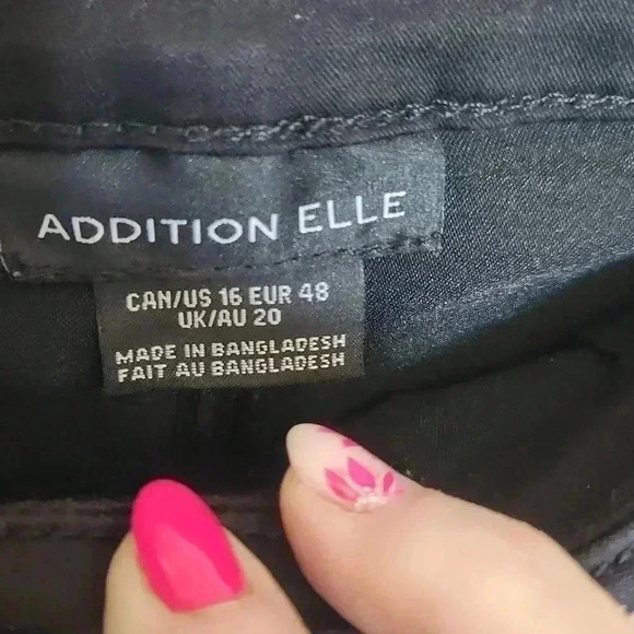 Addition Elle Women's Jet Black Polyester/Cotton Shorts -Size 16 - Picture 8 of 9